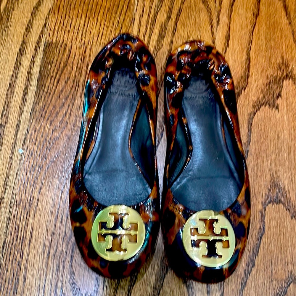Tory Burch leopard ballet flats. Size 7.5